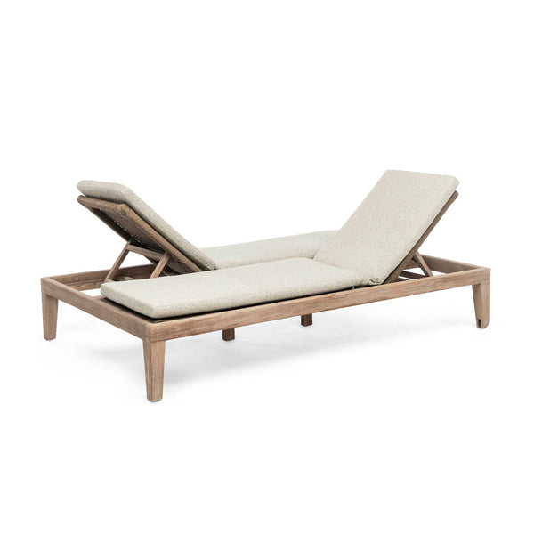 Double sunlounger Lisa incl. wheels