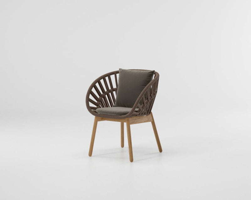 Cala dining armchair teak legs