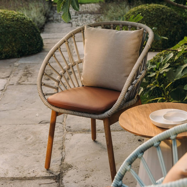 Cala dining armchair teak legs